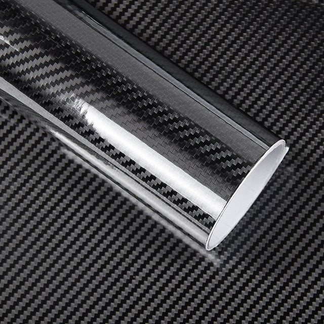 5D Car Sticker 200cmX50cm Glossy Carbon Fiber