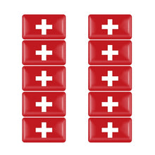 Load image into Gallery viewer, 10pcs 3D Epoxy Car styling National flag logo
